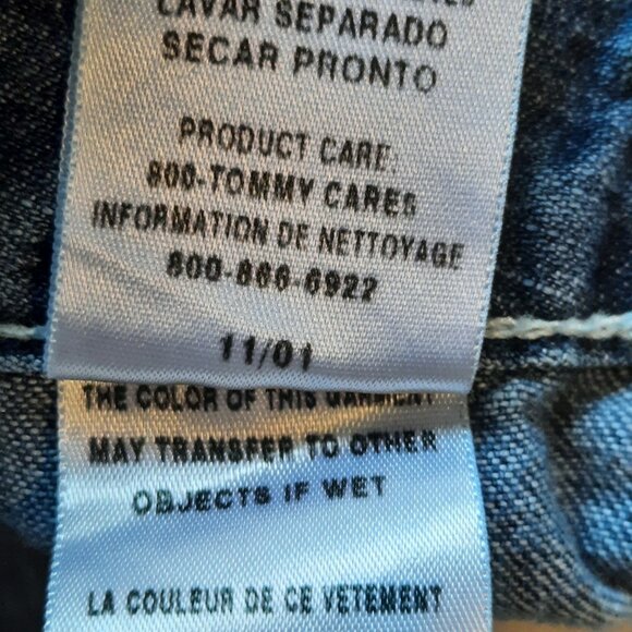 Vtg Y2K Tommy Hilfiger Skirt Womens 12 Denim Jean Midi Maxi‎ Modest Grunge Slit - Picture 9 of 14